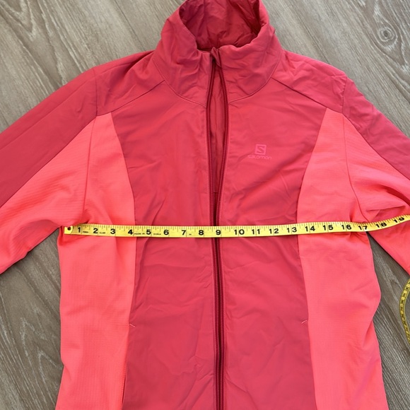 Salomon Womens Drifter Mid Jacket Shell Ski Snow Reversible Size Med Pink Orange - Picture 6 of 9